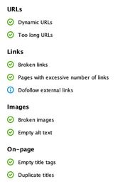 SEO audit tool screenshot